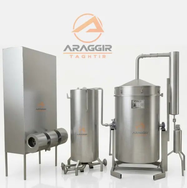1000 LITER AI دستگاه عرق گیری 1000 لیتری تزریق بخار/گلاب گیر و اسانس گیر صنعتی