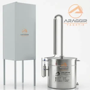 دستگاه عرق‌گیری و گلاب‌گیری 200 لیتری خانگی